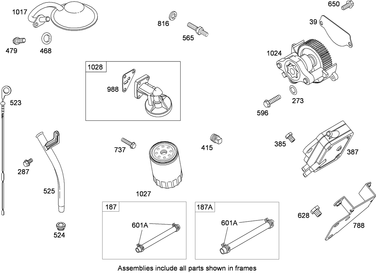 Fuel Pump, Oil Pump and Dipstick Assembly  Briggs and Stratton 356447-0179-E2