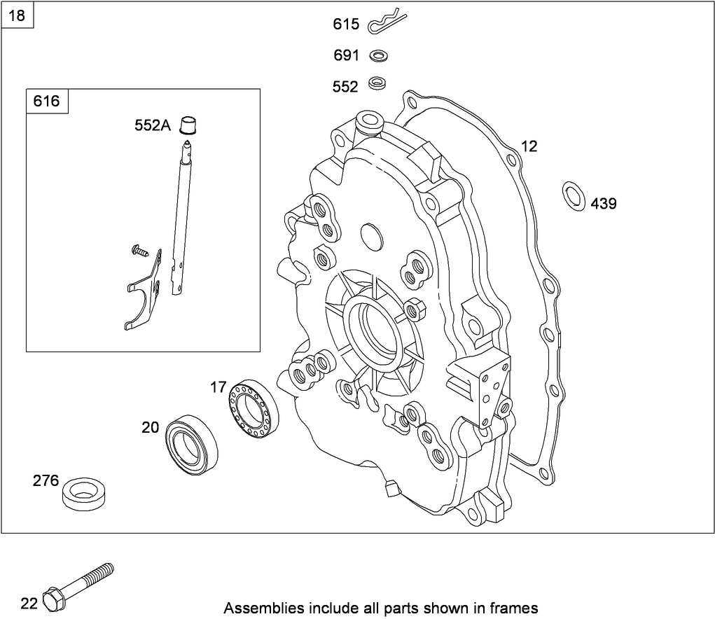Crankcase Assembly  Briggs and Stratton 356447-0179-E2
