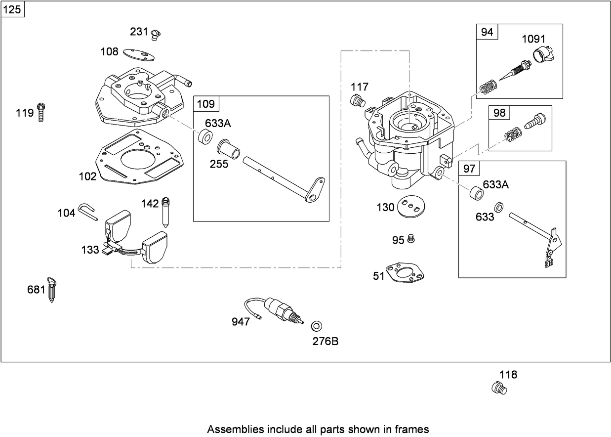Carburetor Assembly  Briggs and Stratton 356447-0179-E2