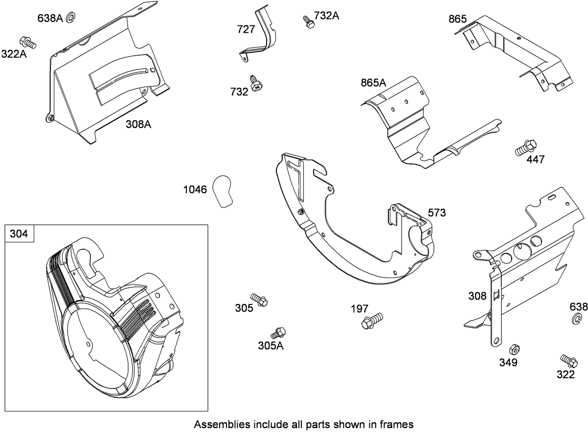 Blower Housing Assembly  Briggs and Stratton 356447-0179-E2