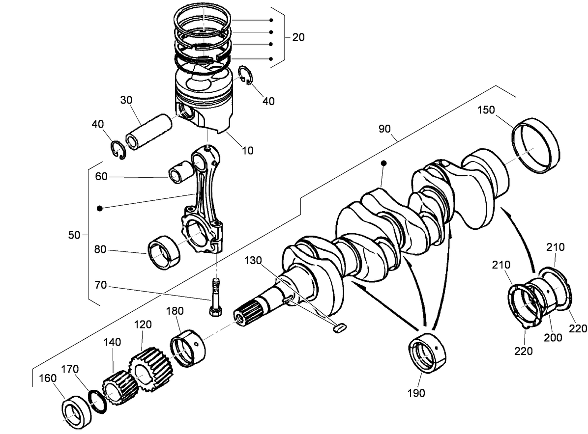 Piston and Crankshaft Assembly