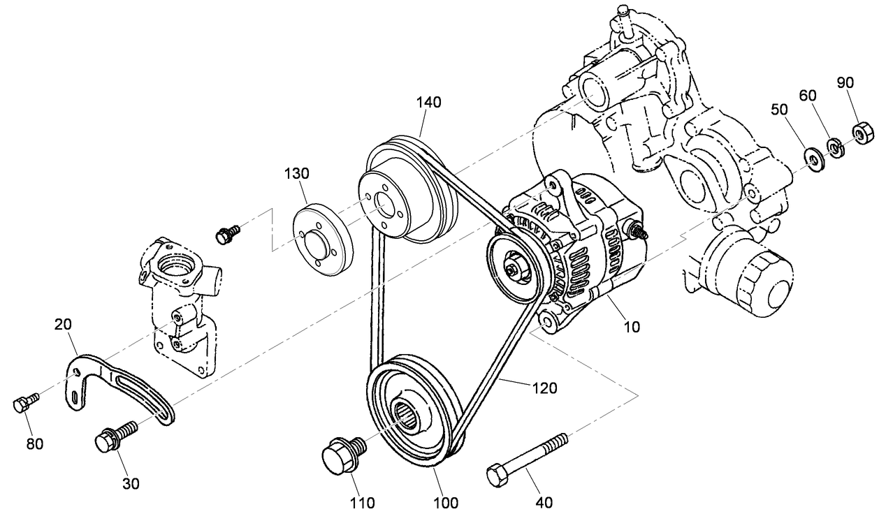 Alternator and Pulley Assembly