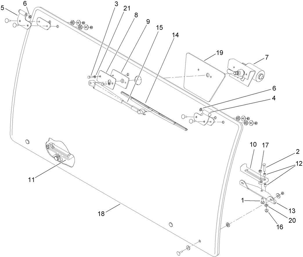 Front Winshield Assembly