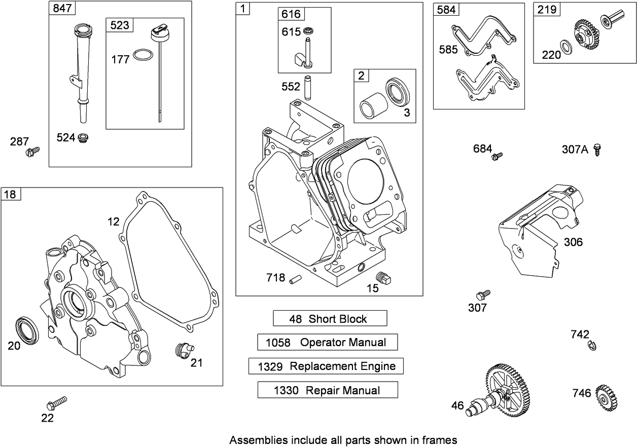 Cylinder Assembly  Briggs and Stratton 15D104-0113-E8