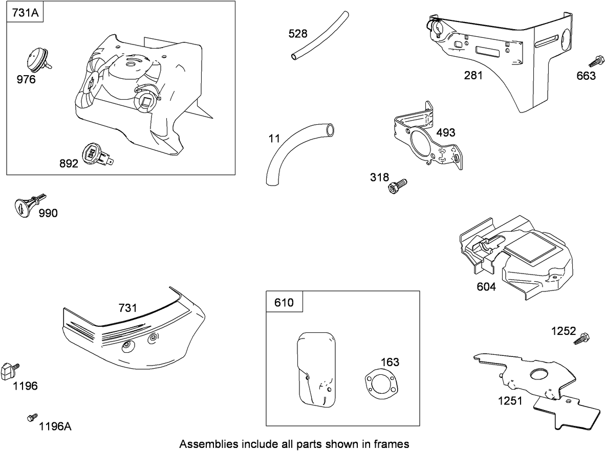 Snow Hood, Snow Shield and Panel  Briggs and Stratton 15D104-0113-E8