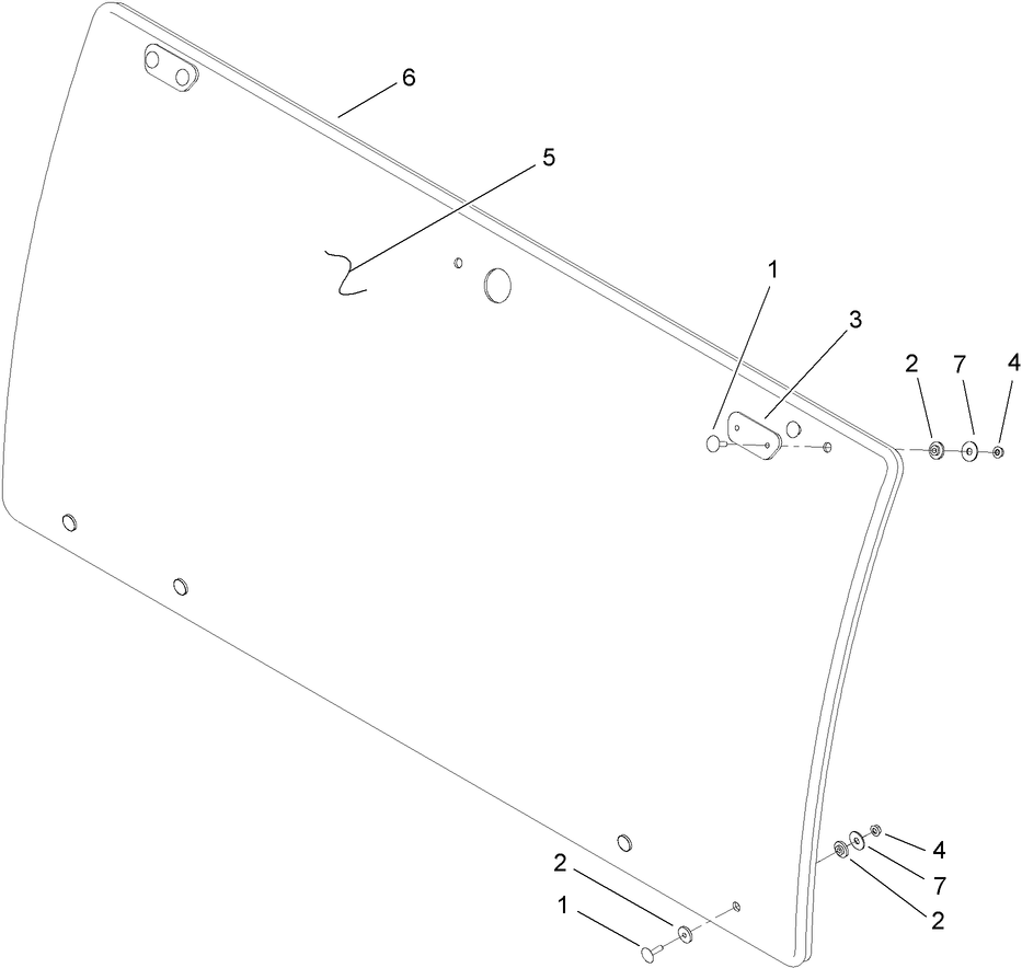Winshield Glass Kit Assembly No. 115-7930