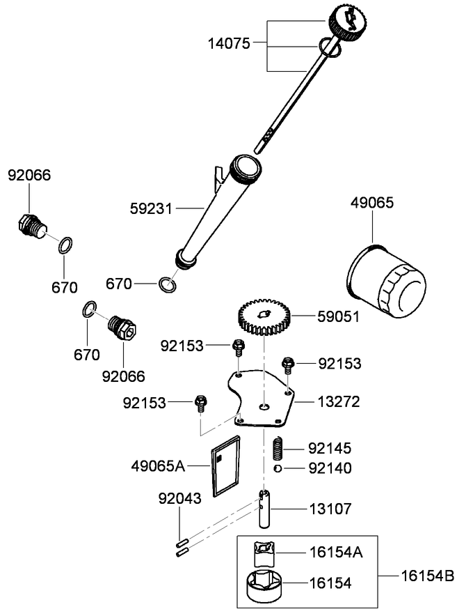 Lubrication Equipment Assembly Kawasaki FX801V-AS04