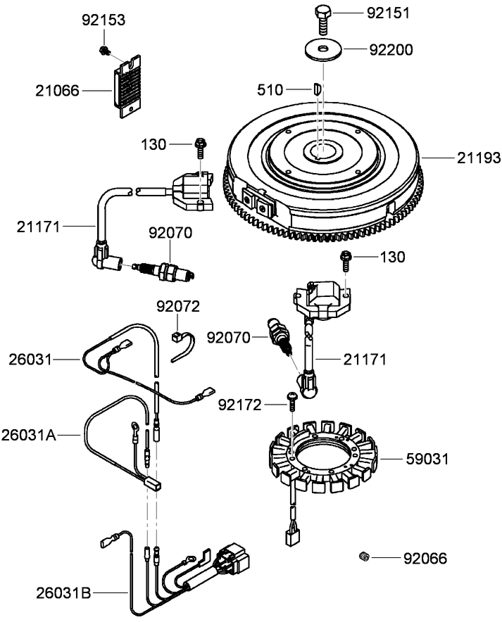 Electric Equipment Assembly Kawasaki FX801V-AS04