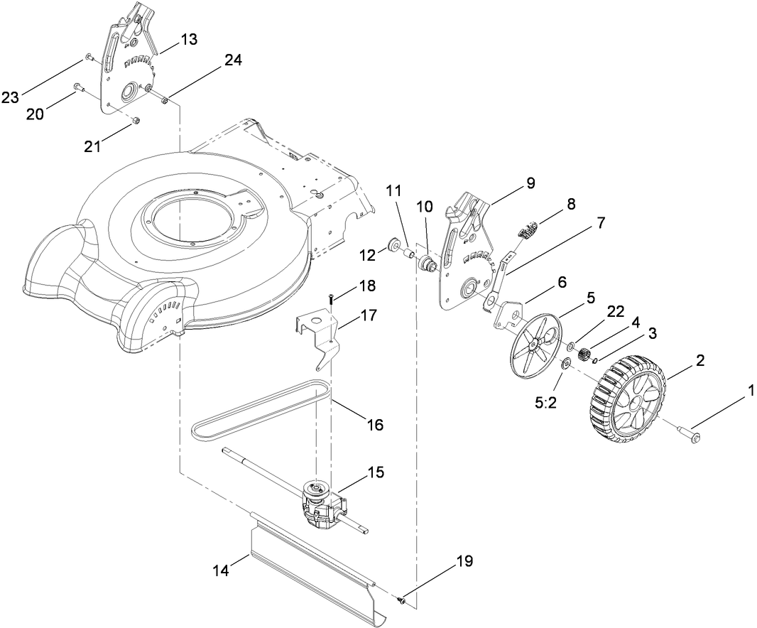Rear Axle and Transmission Assembly