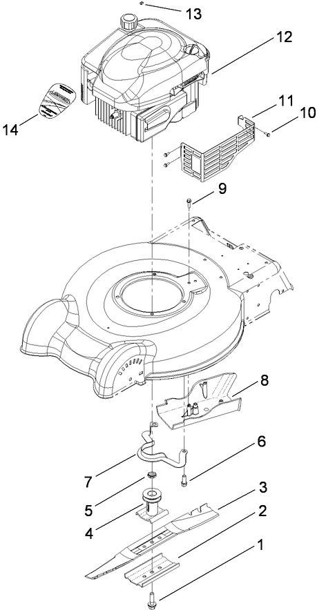 Engine and Blade Assembly
