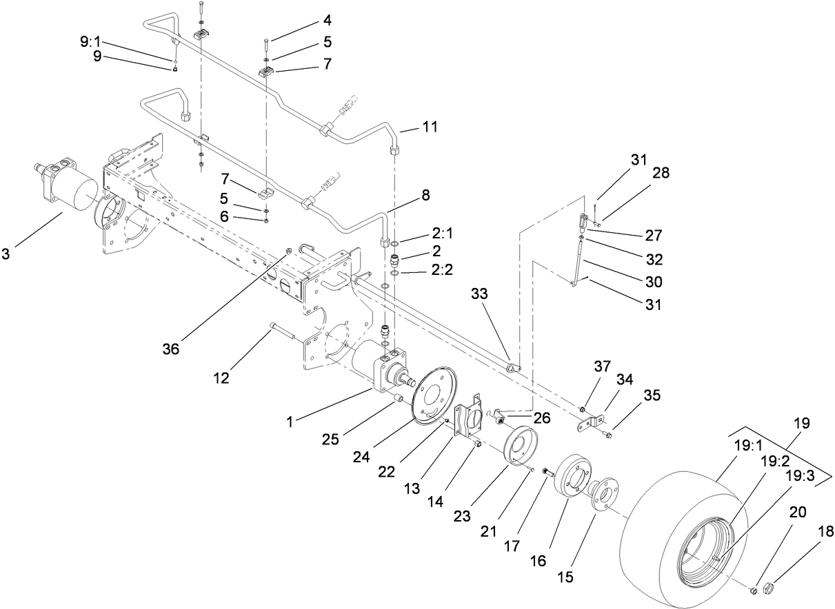 Front Wheel and Brake Assembly