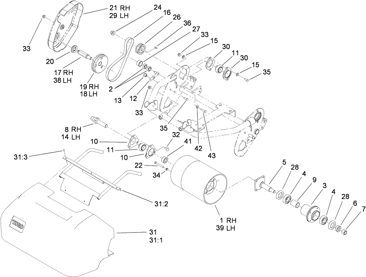 Drum Drive and Basket Assembly