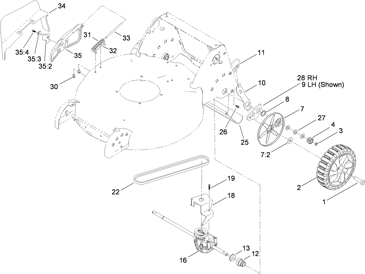 Rear Axle and Transmission Assembly