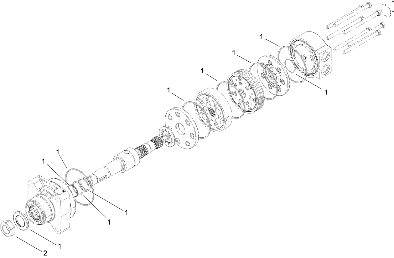 Right Rear Wheel Hydraulic Motor Assembly No. 114-5594