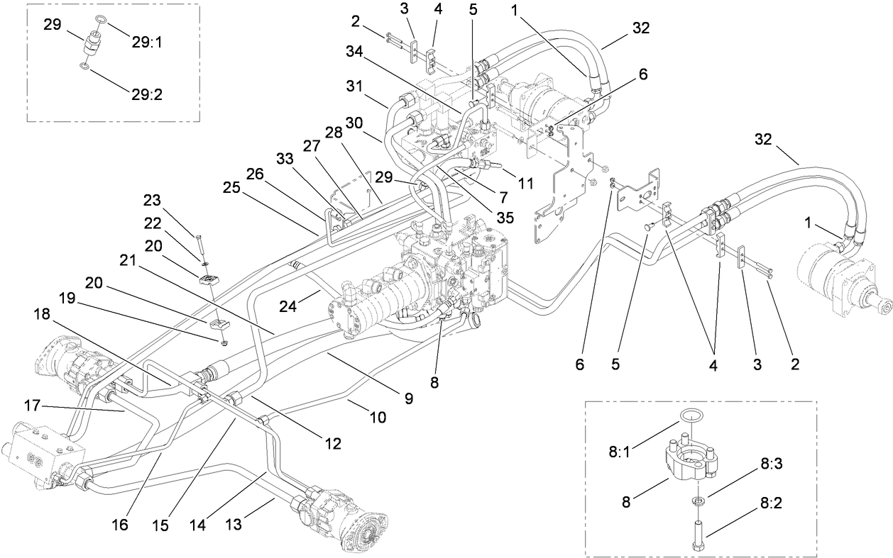Traction Hydraulic Plumbing Assembly