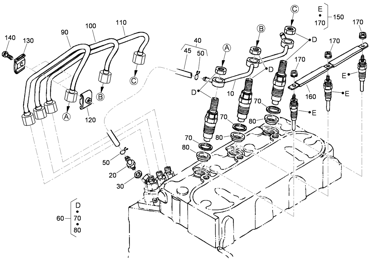 Nozzle Holder and Glow Plug Assembly