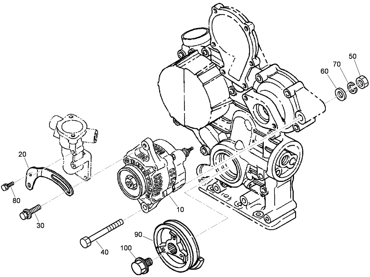 Alternator and Pulley Assembly