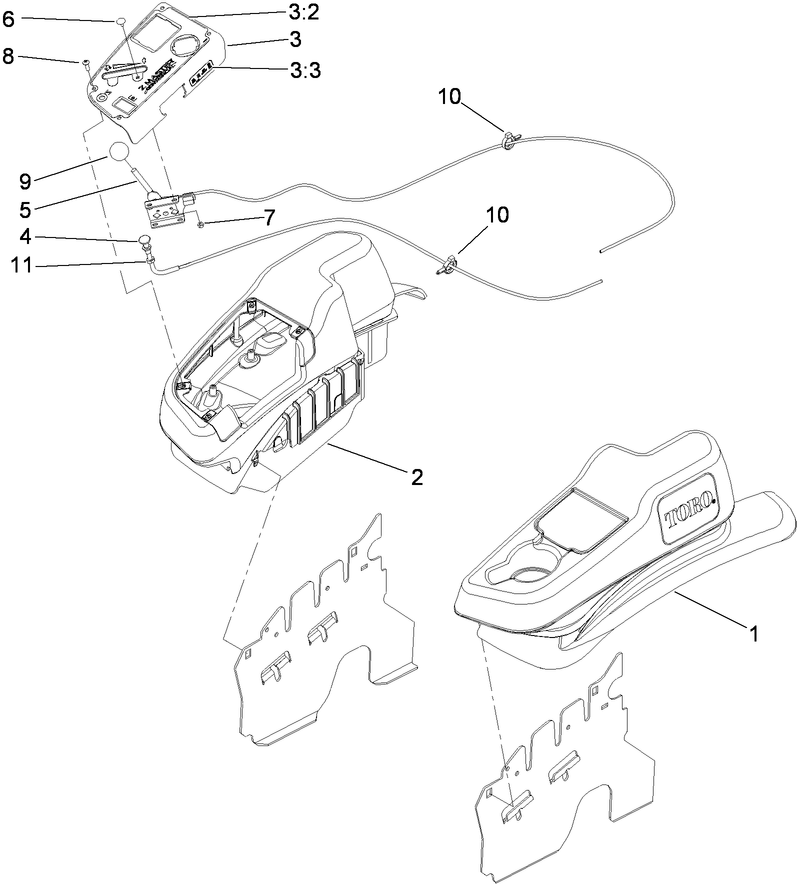 Fender, Console and Control Assembly
