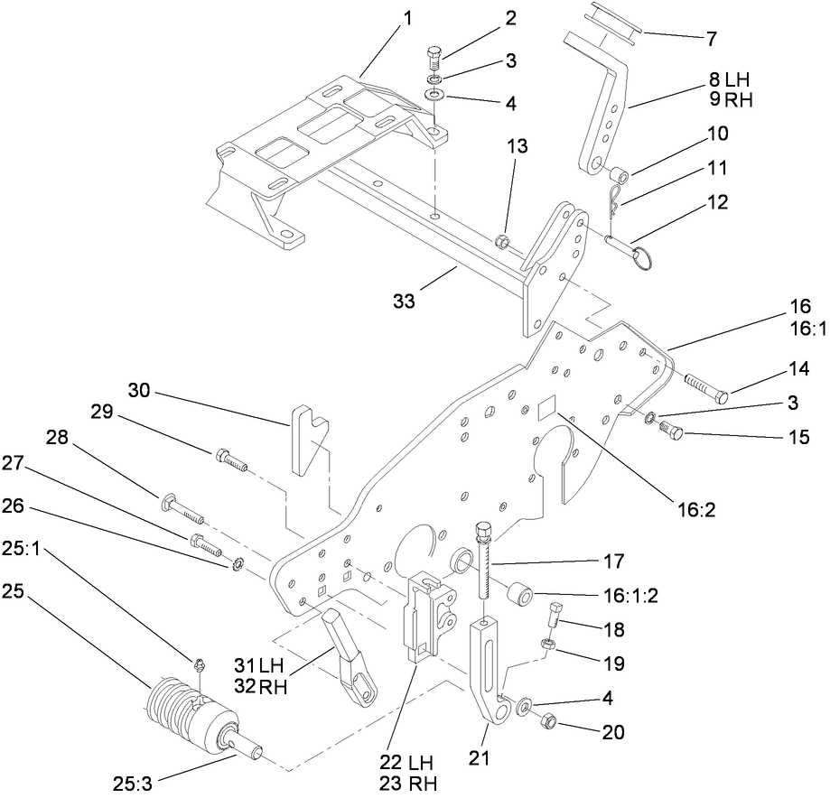 Engine Mount and Frame Assembly