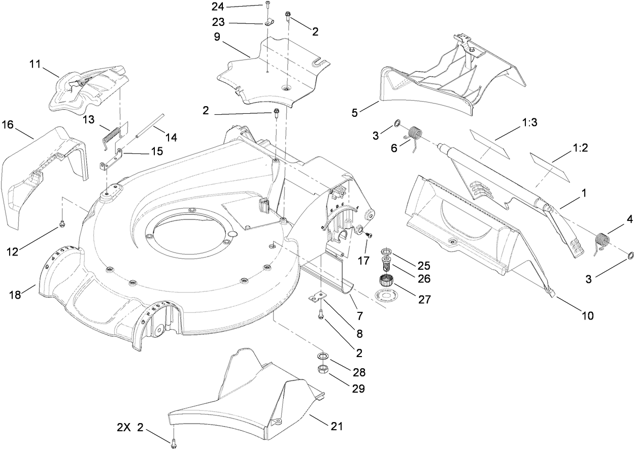 Deck Housing and Rear Door Assembly
