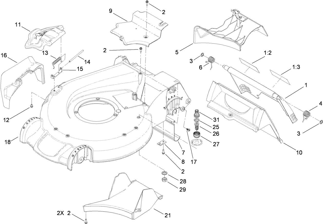 Deck Housing and Rear Door Assembly