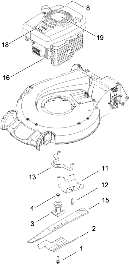 Engine and Blade Assembly
