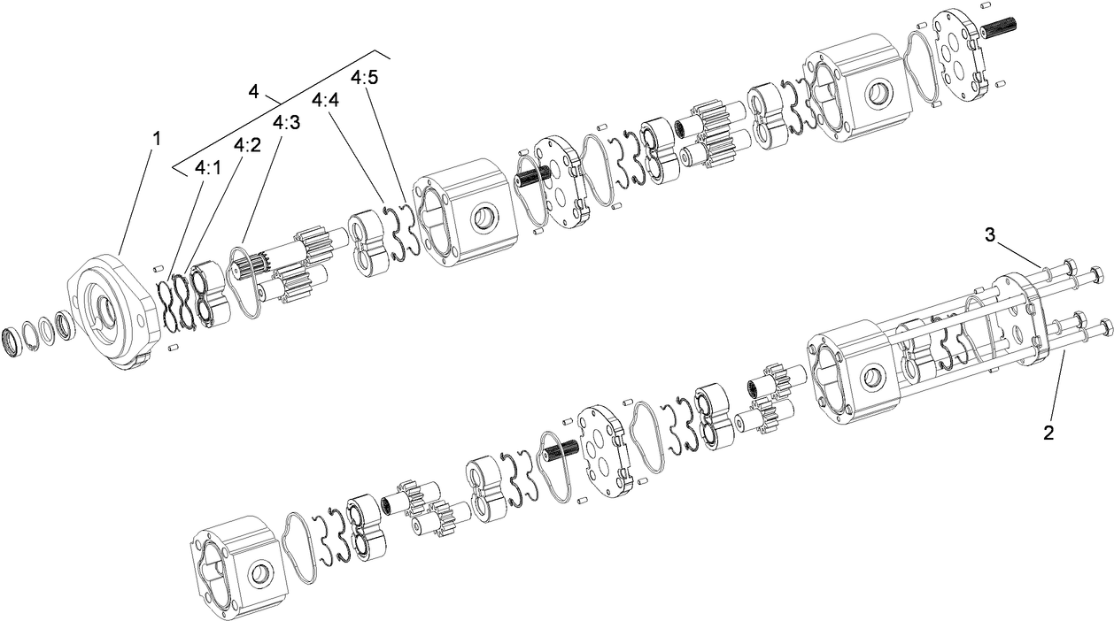Four Section Pump Assembly No. 114-4189