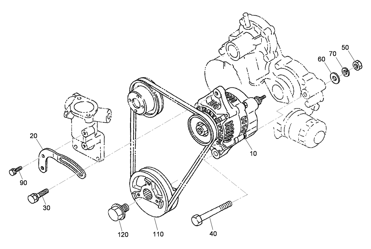 Alternator and Pulley Assembly