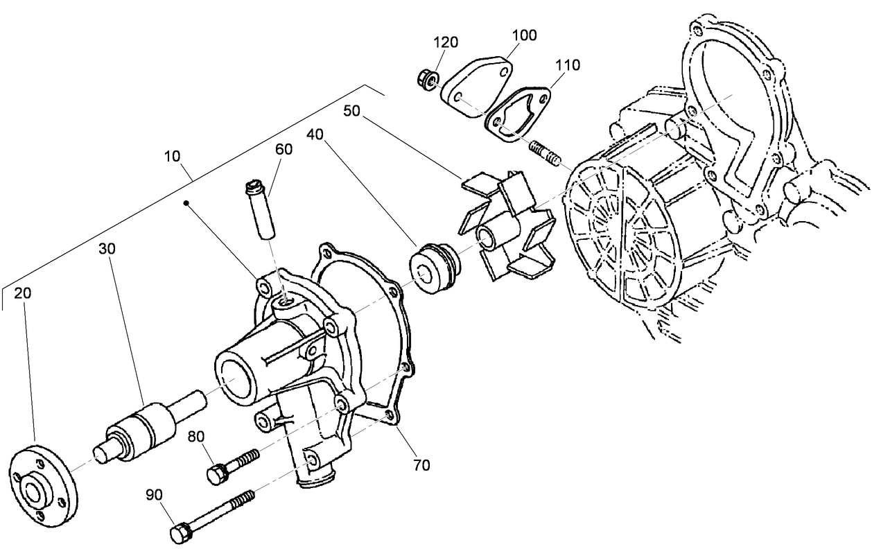 Water Pump and Fuel Pump Cover Assembly