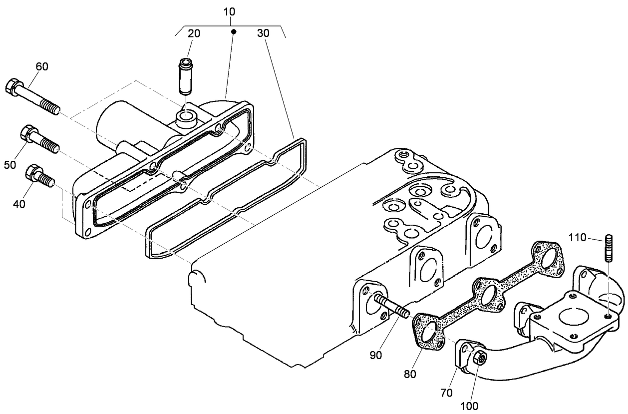 Inlet and Exhaust Manifold Assembly