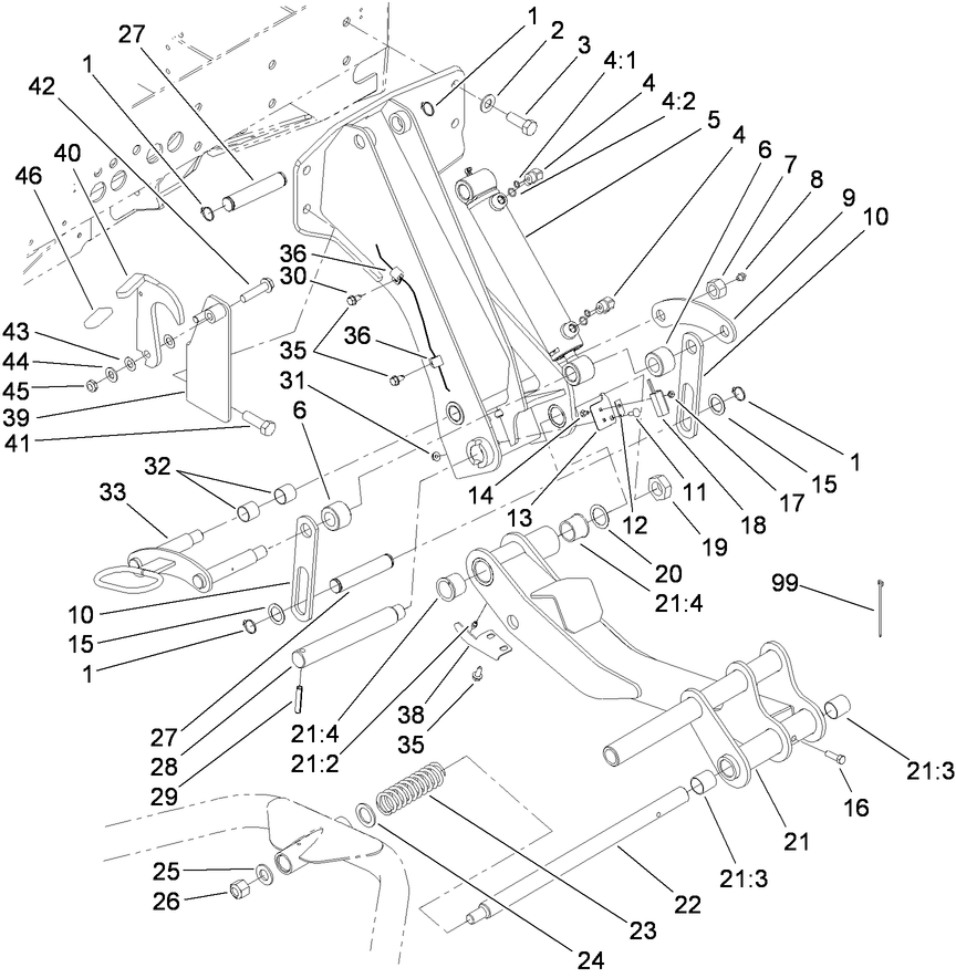 No. 6 and 7 Lift Arm Assembly