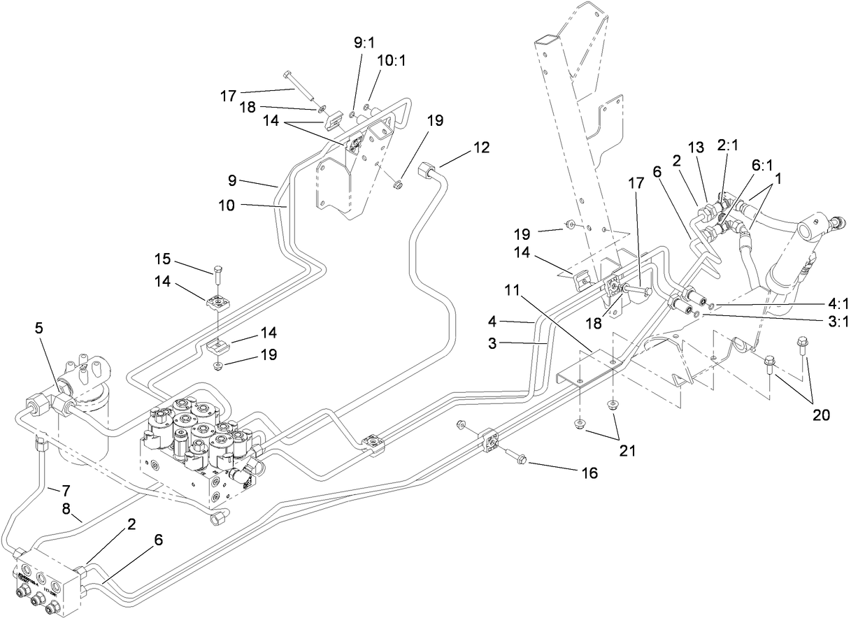 Lift Cylinder Line Assembly