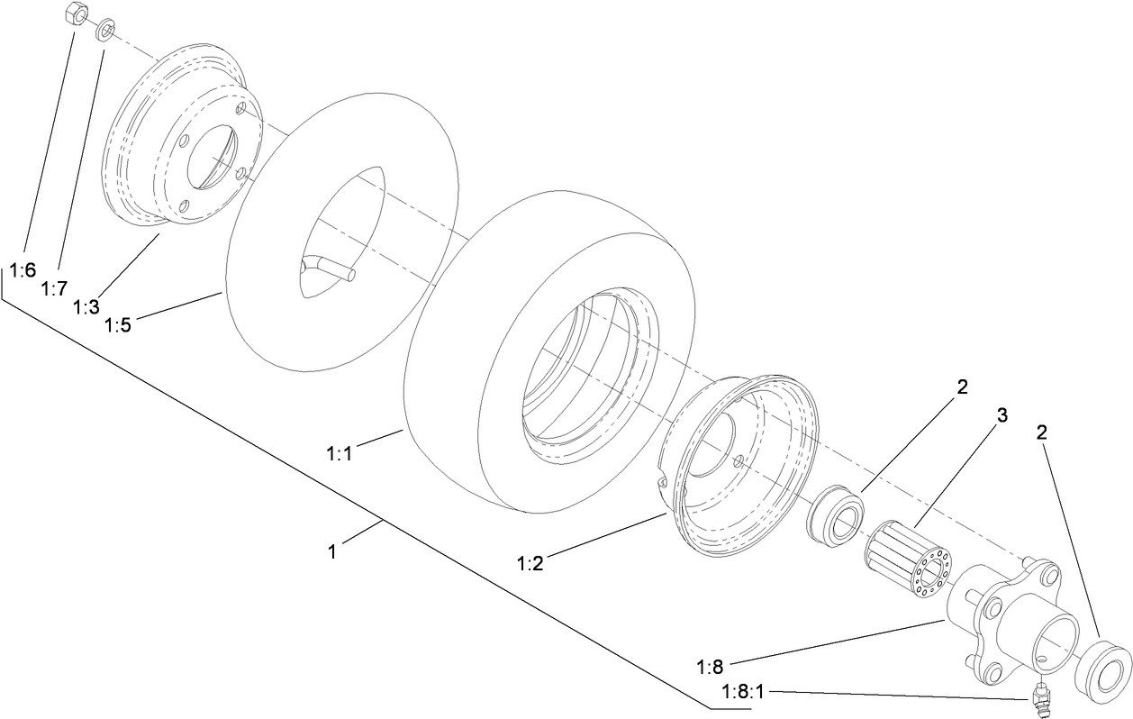 Tire and Bearing Assembly No. 68-8970