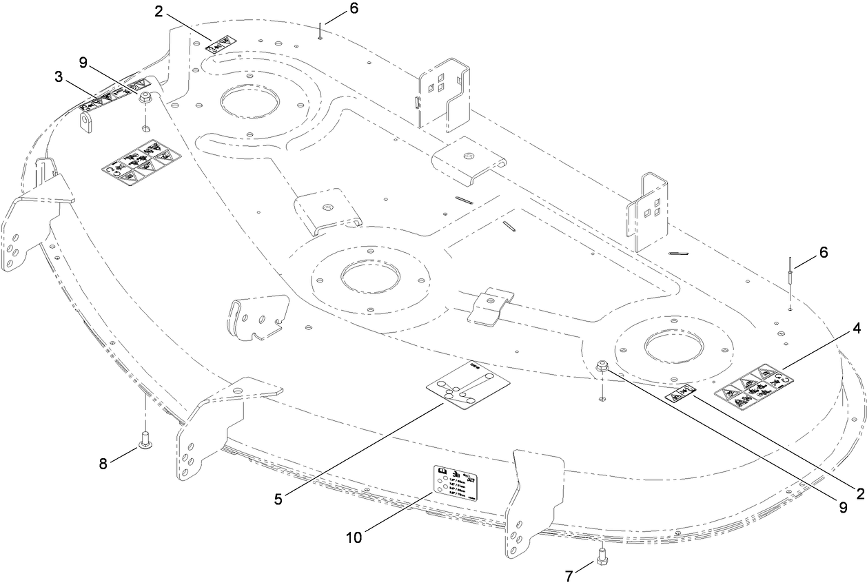 50 Inch Deck Decal Assembly No. 117-1291