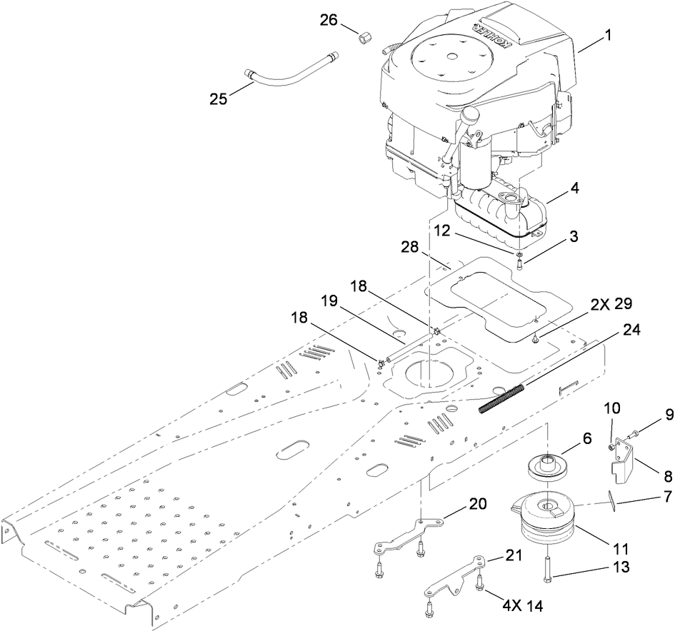 Engine and Clutch Assembly