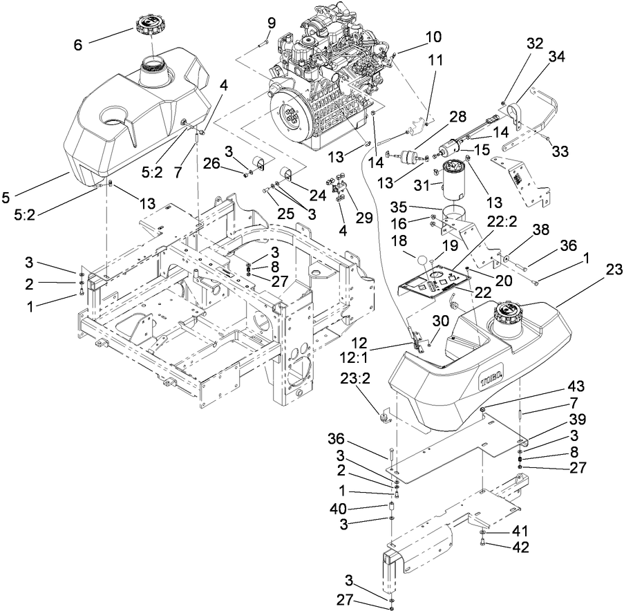 Fuel System and Throttle Control Assembly