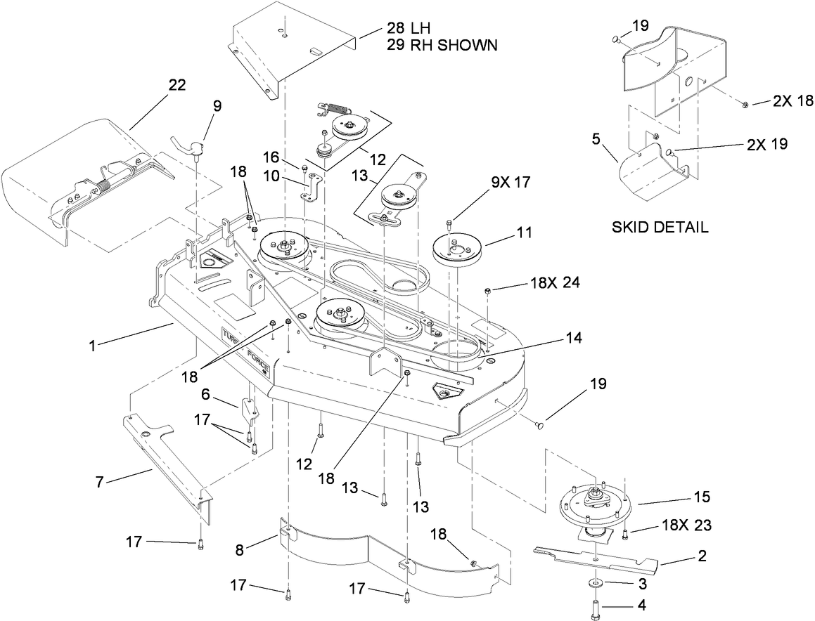 48 Inch Deck Assembly