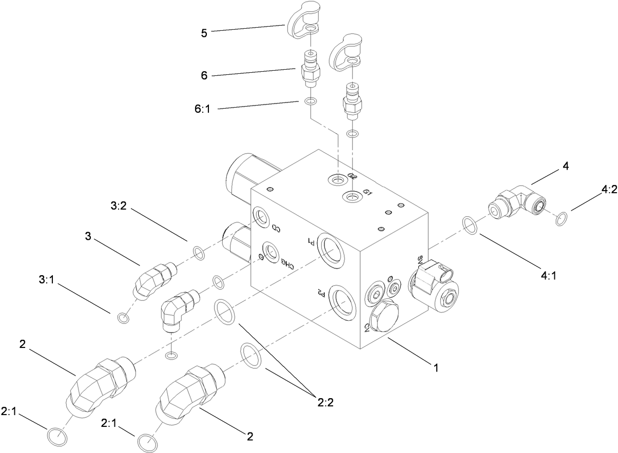 4 Wheel Drive Hydraulic Manifold Assembly