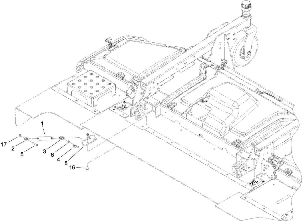 Center Deck  Transport Damper Assembly