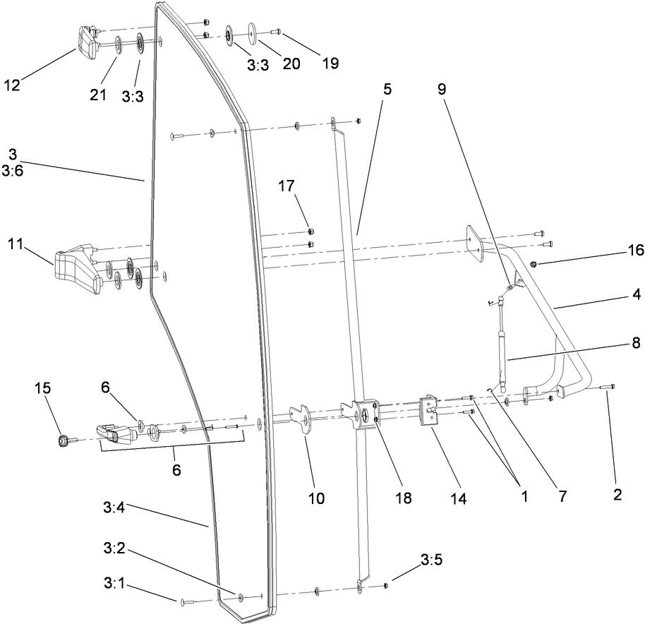 Right Door  Cab Assembly