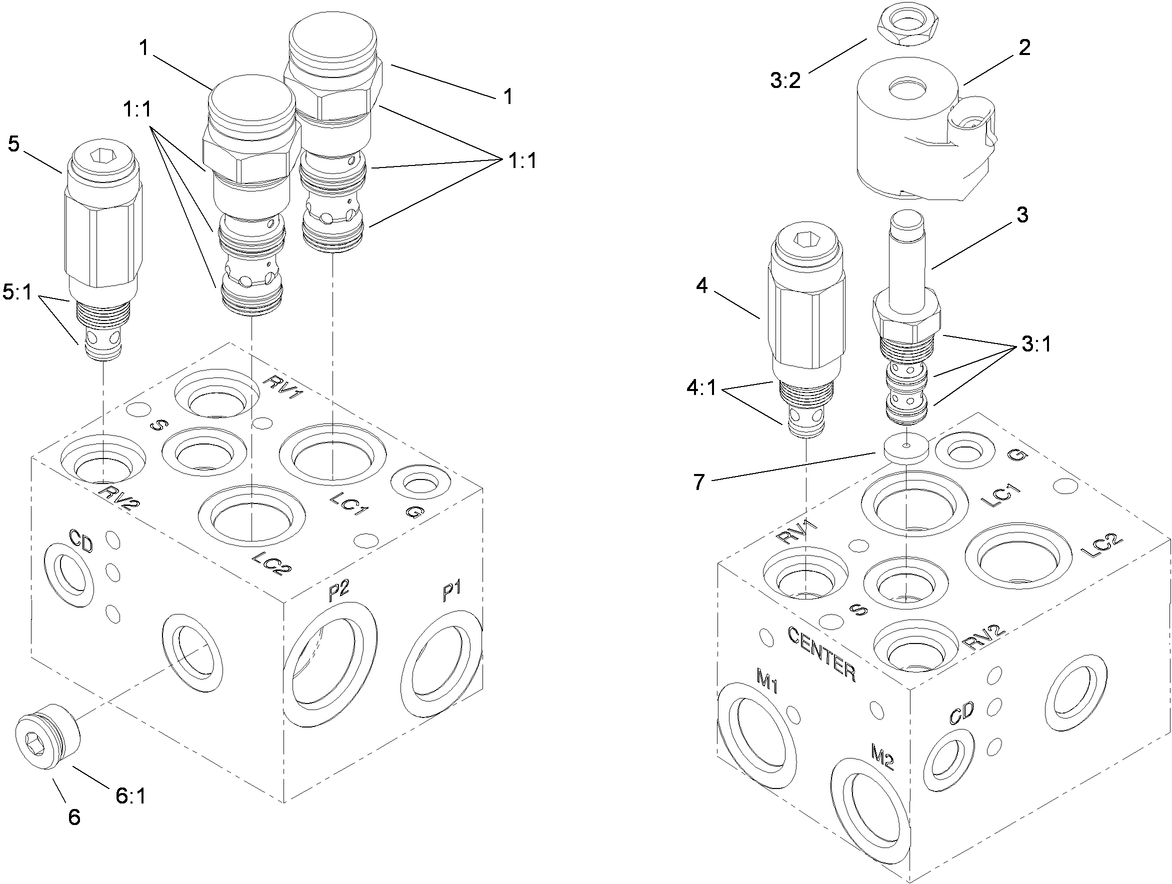 Hydraulic PTO Manifold Assembly No. 117-1110