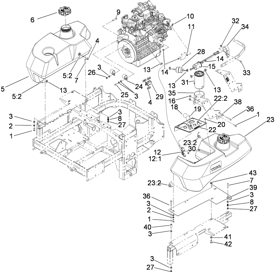 Fuel System and Throttle Control Assembly
