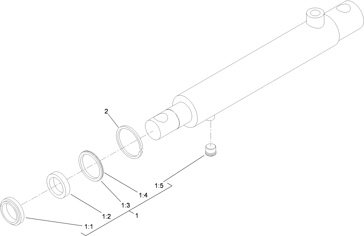 Hydraulic Cylinder Assembly No. 115-8011