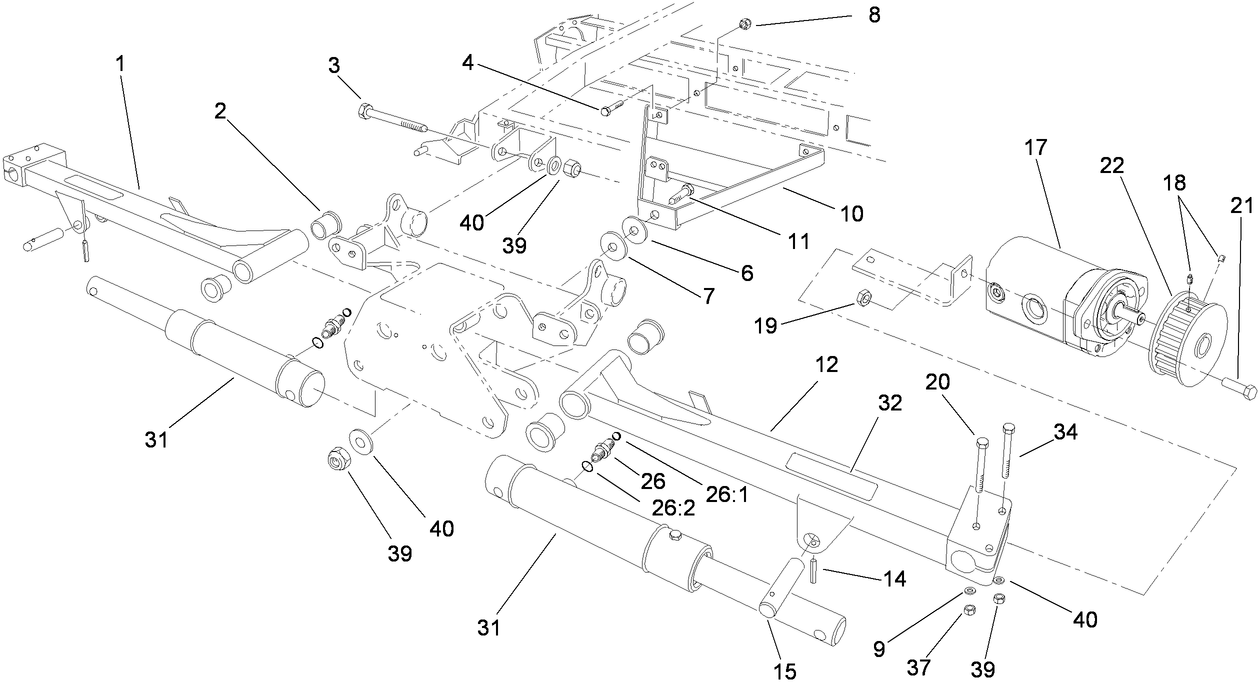Front Lift Arm and A-Frame Assembly