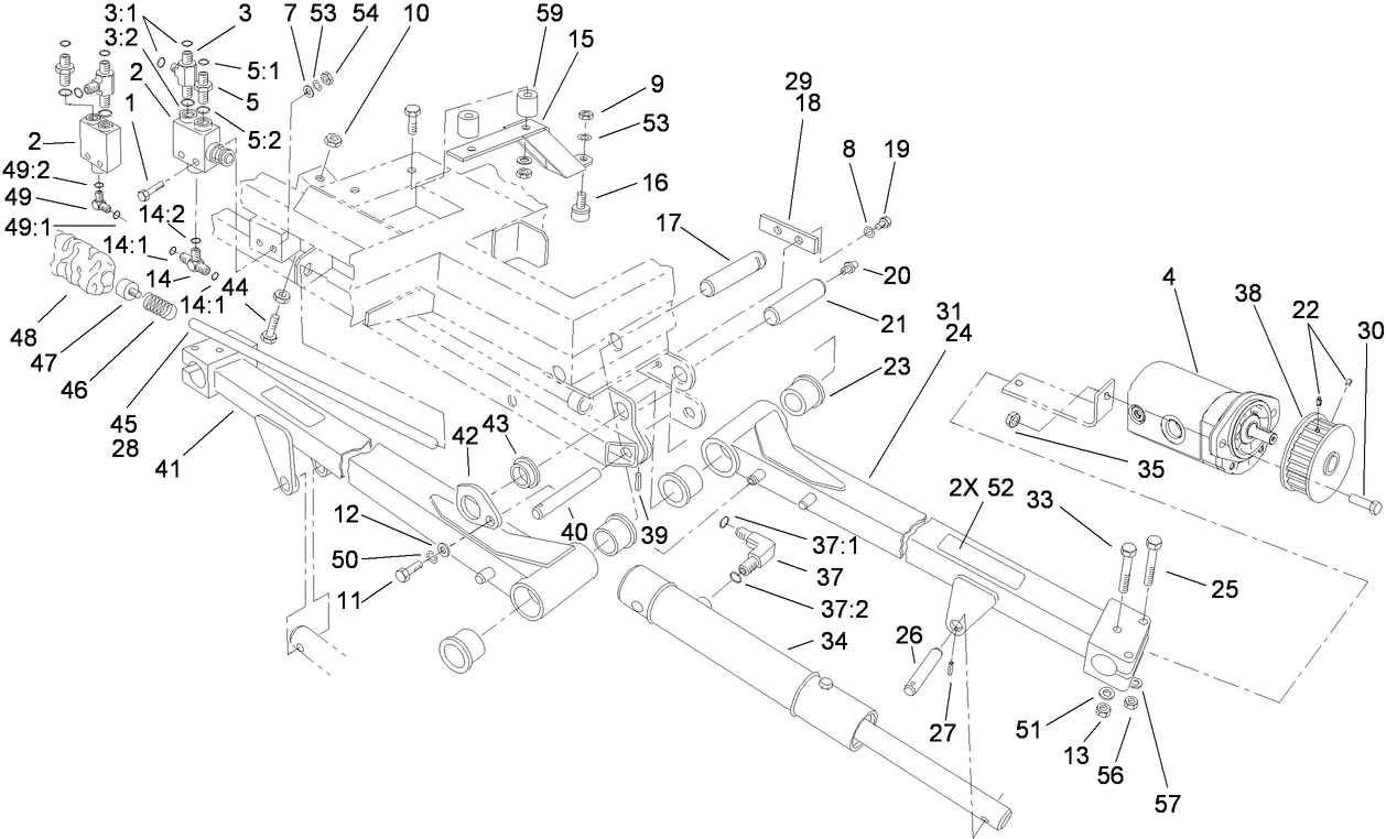 Rear Lift Arm and Shut-Off Assembly