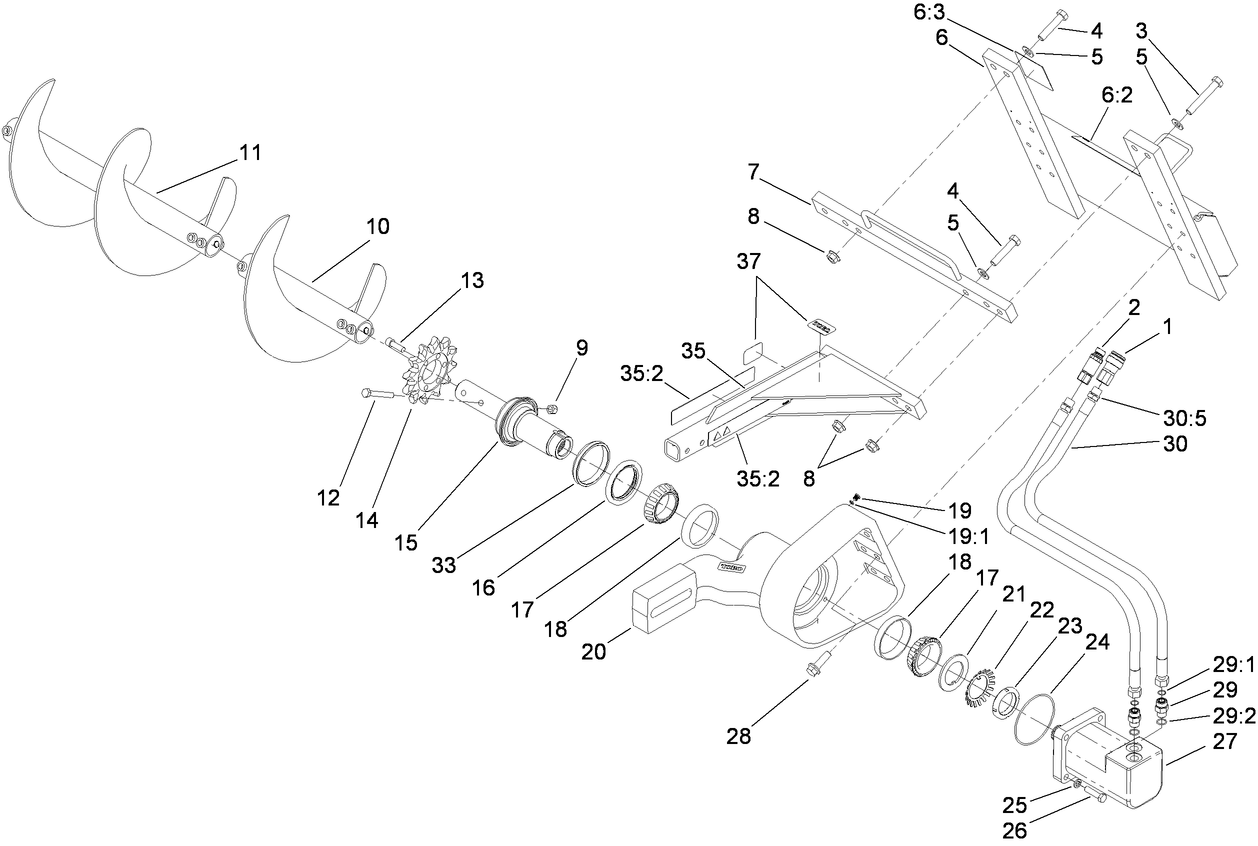 High-Speed Trencher Head Assembly
