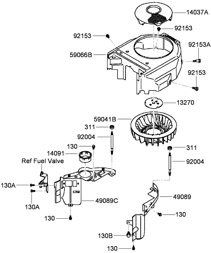 Cooling Equipment Assembly  Kawasaki FH430V-CS25