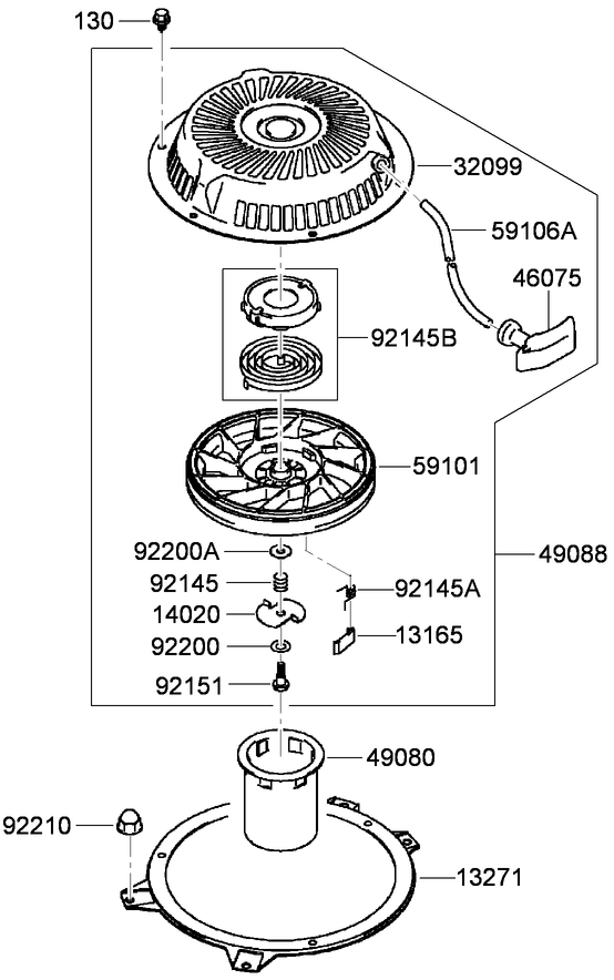Starter Assembly  Kawasaki FH430V-CS25