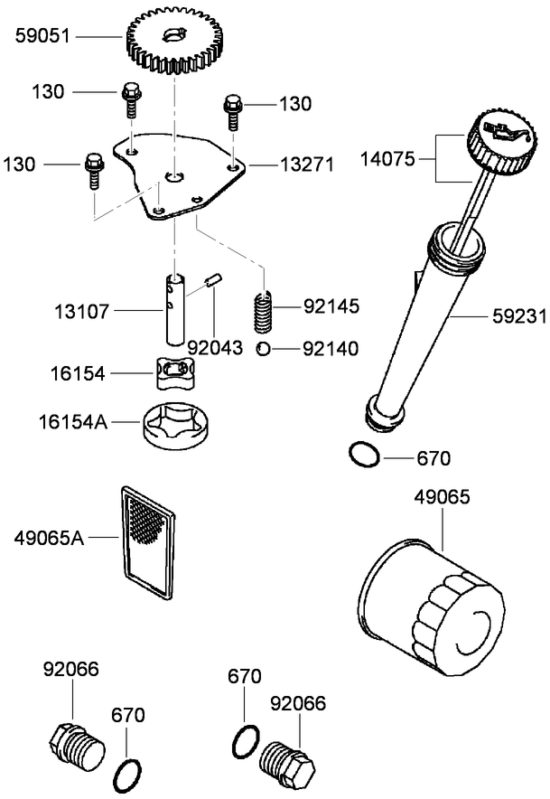 Lubrication Equipment Assembly  Kawasaki FH430V-CS25