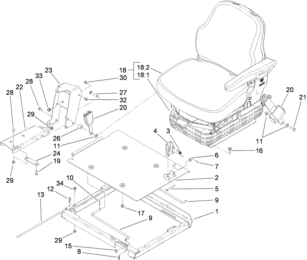 Seat and Seat Frame Assembly